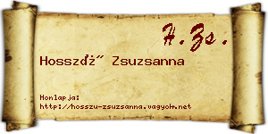 Hosszú Zsuzsanna névjegykártya